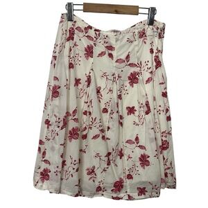 Jackpot Floral Flared‎ Mini Solvia Skirt Womens White Resortwear Vacation Y2K